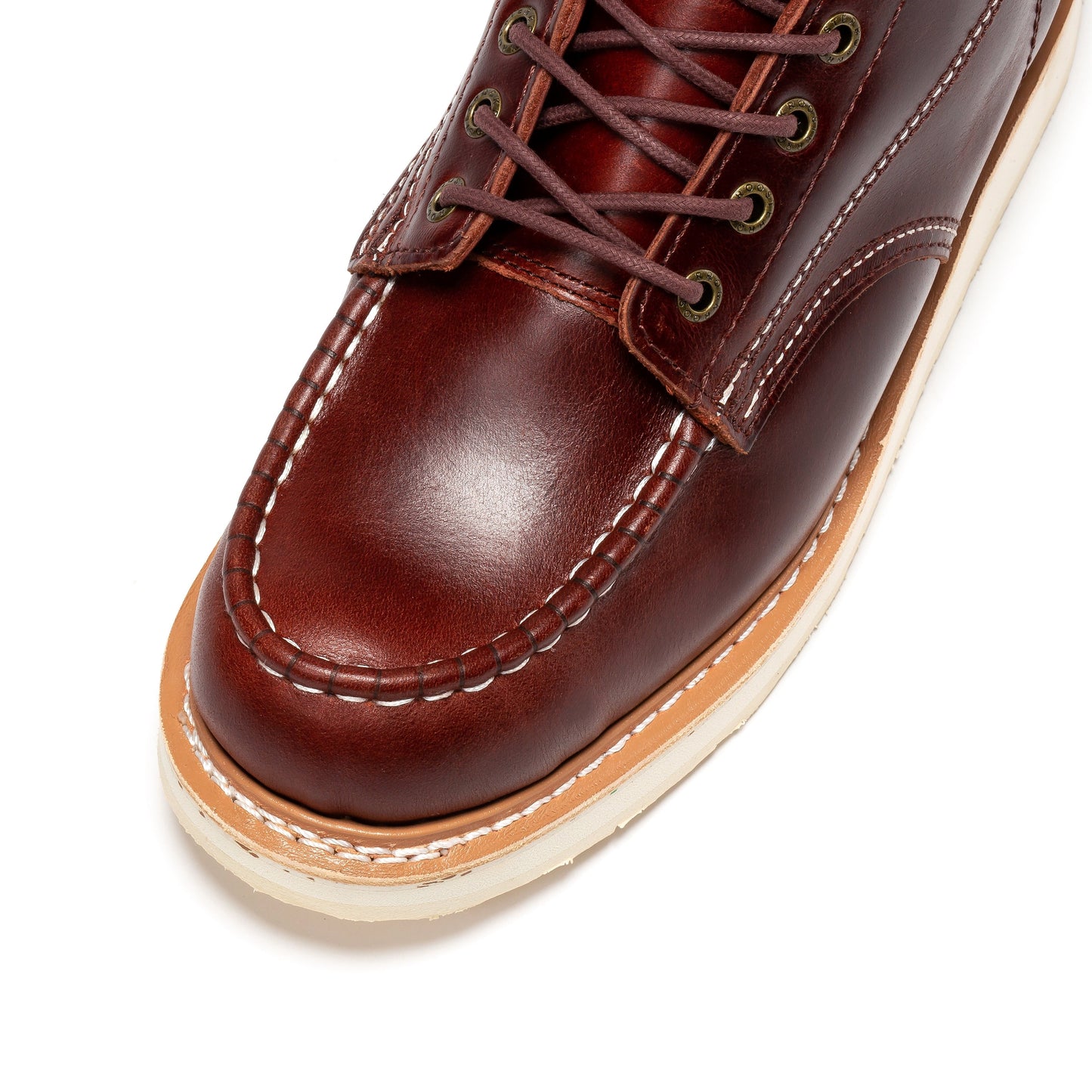 TEEK - ROCKROOSTER Norwood Cherry Brown Mens 6 IN Soft Toe Wedge Work Boots SHOES TEEK RRF