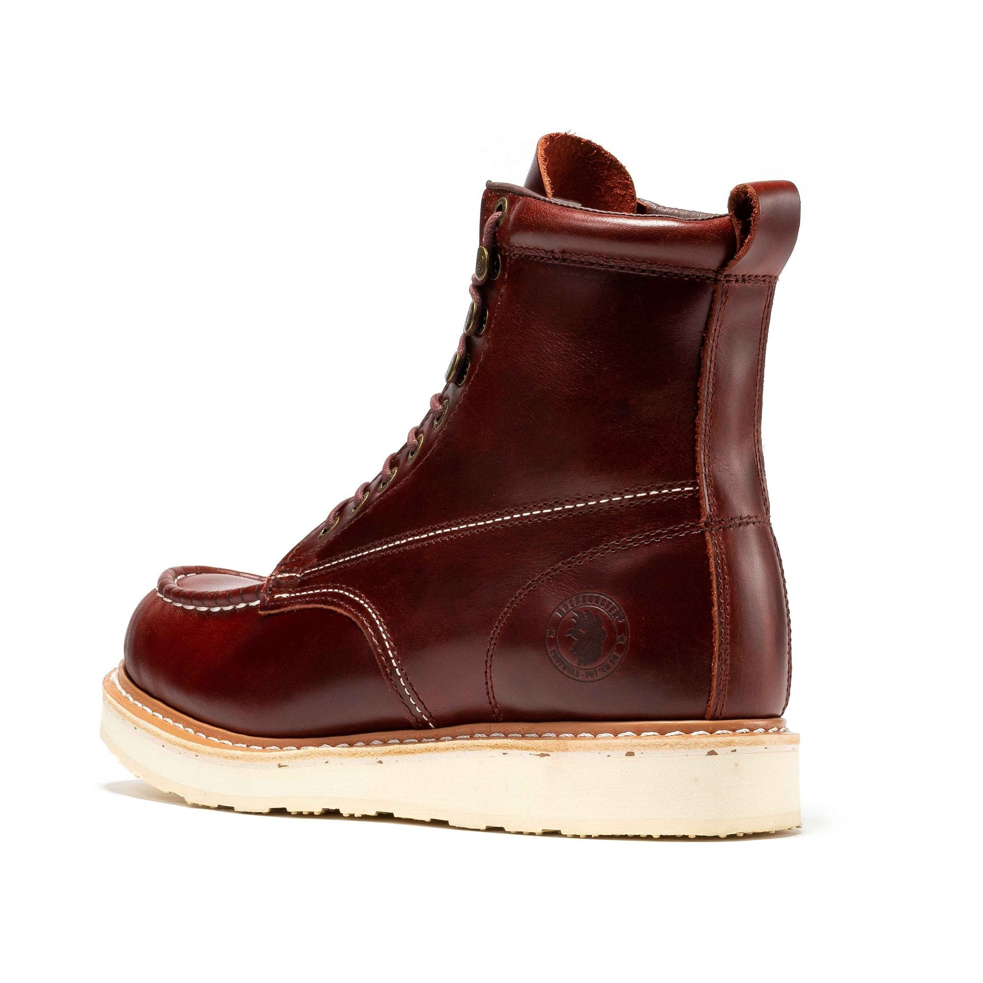 TEEK - ROCKROOSTER Norwood Cherry Brown Mens 6 IN Soft Toe Wedge Work Boots SHOES TEEK RRF
