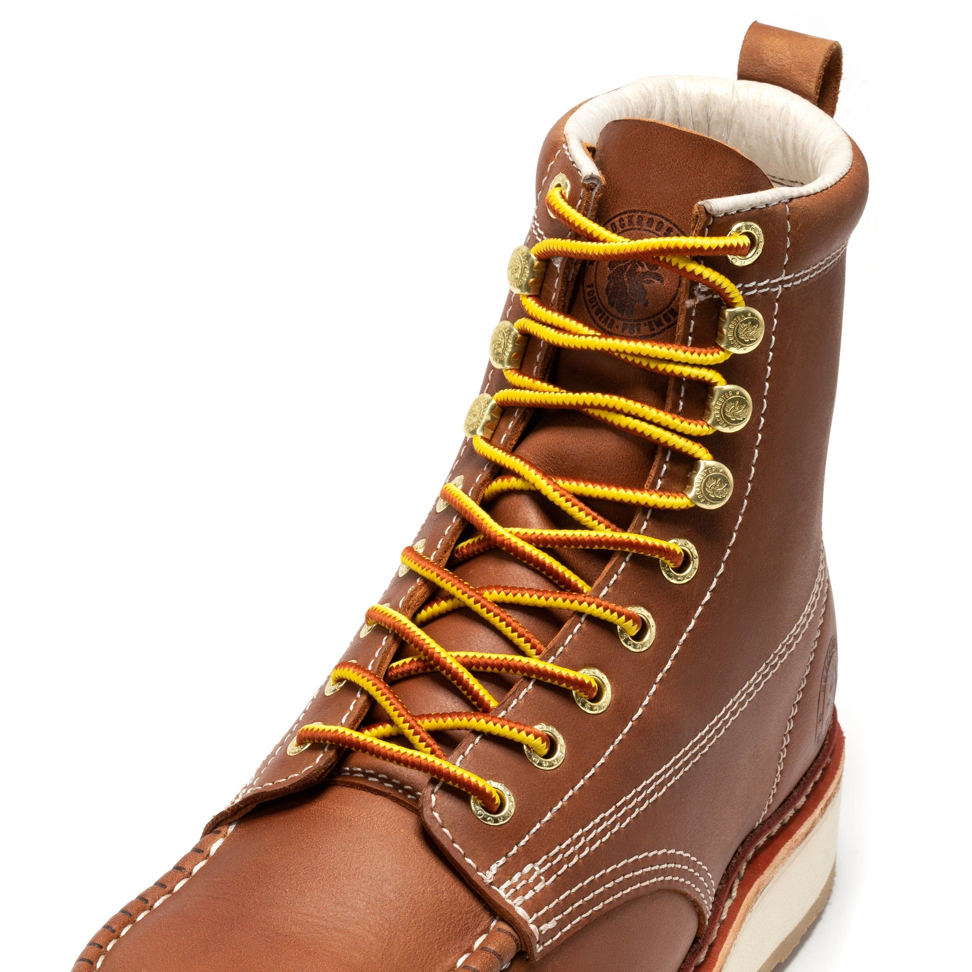 TEEK - ROCKROOSTER Norwood Mens 6 IN Brown Steel Toe Wedge Work Boots SHOES TEEK RRF
