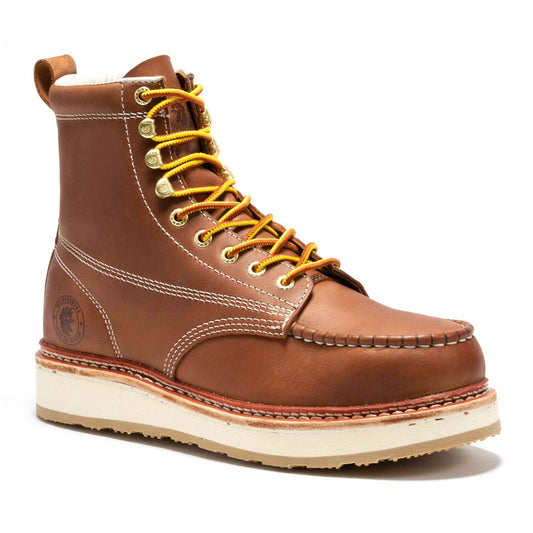 TEEK - ROCKROOSTER Norwood Mens 6 IN Brown Steel Toe Wedge Work Boots SHOES TEEK RRF Normal Select Correct Size to Proceed Checkout