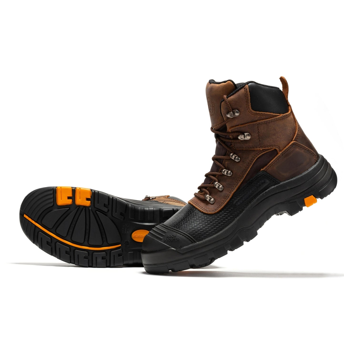 TEEK - ROCKROOSTER Sedona 6 IN Waterproof Steel Toe Leather Work Boots SHOES TEEK RRF