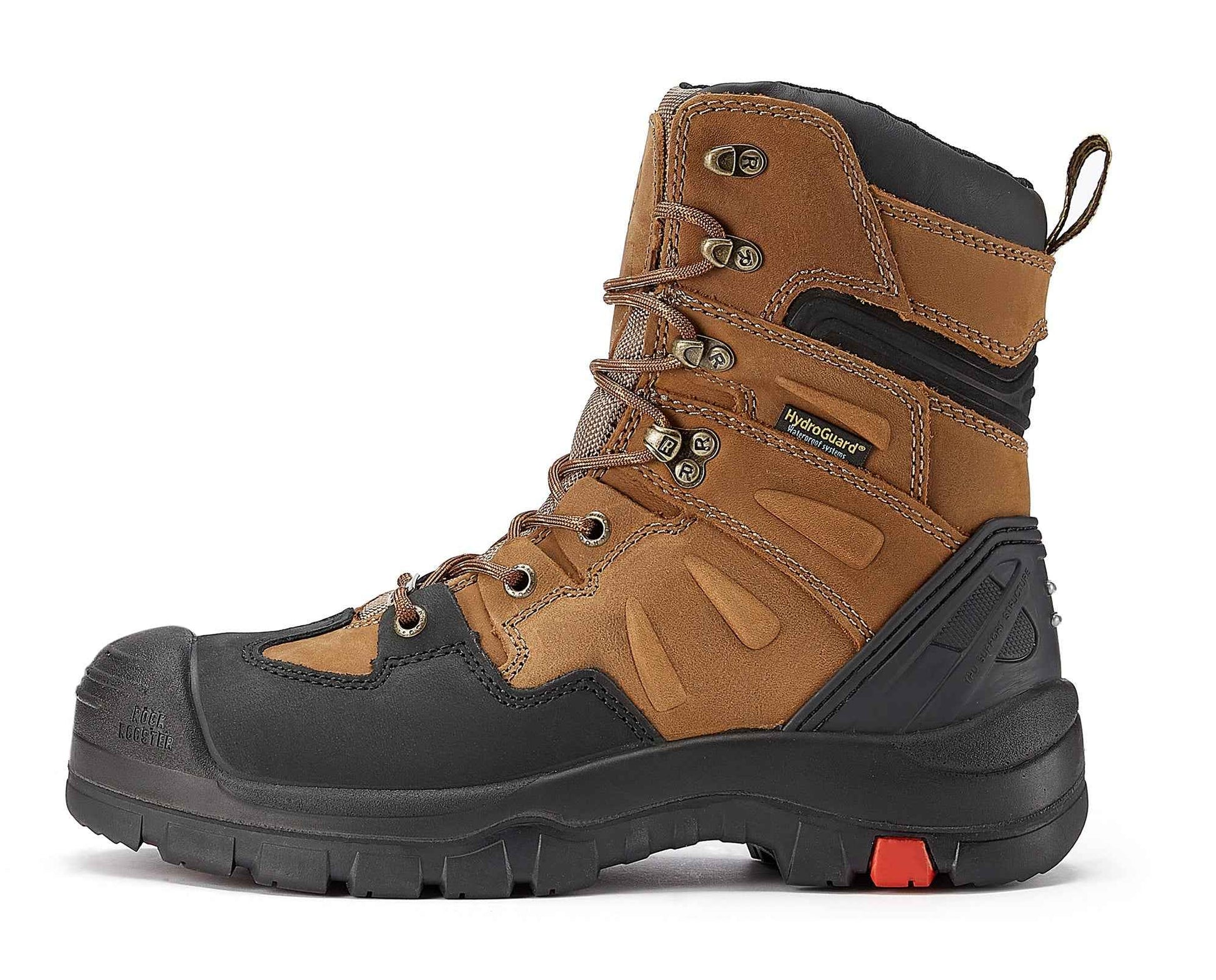 TEEK - ROCKROOSTER Woodland Mens 8 IN Brown Composite Toe Electrical Protection Work Boots SHOES TEEK RRF