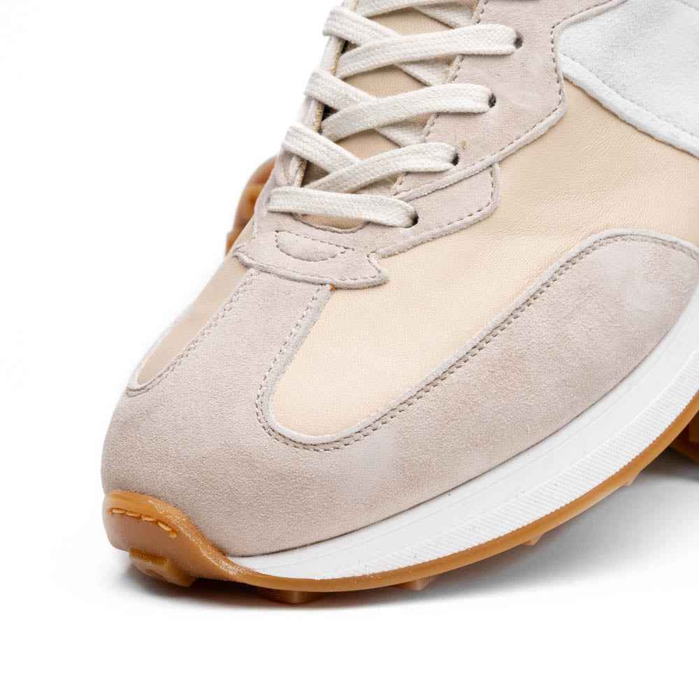 TEEK - 66-265-TPE ROXI Suede & Calfskin Sneaker, Taupe SHOES TEEK ZI