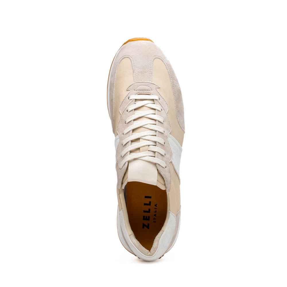 TEEK - 66-265-TPE ROXI Suede & Calfskin Sneaker, Taupe SHOES TEEK ZI