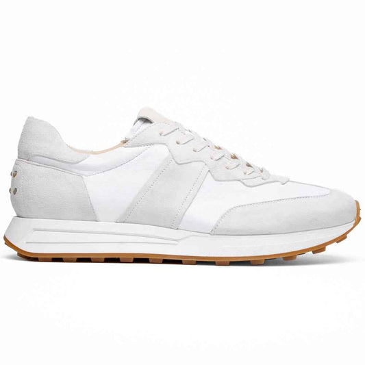 TEEK - 66-265-WHT ROXI Suede & Calfskin Sneaker, White SHOES TEEK ZI