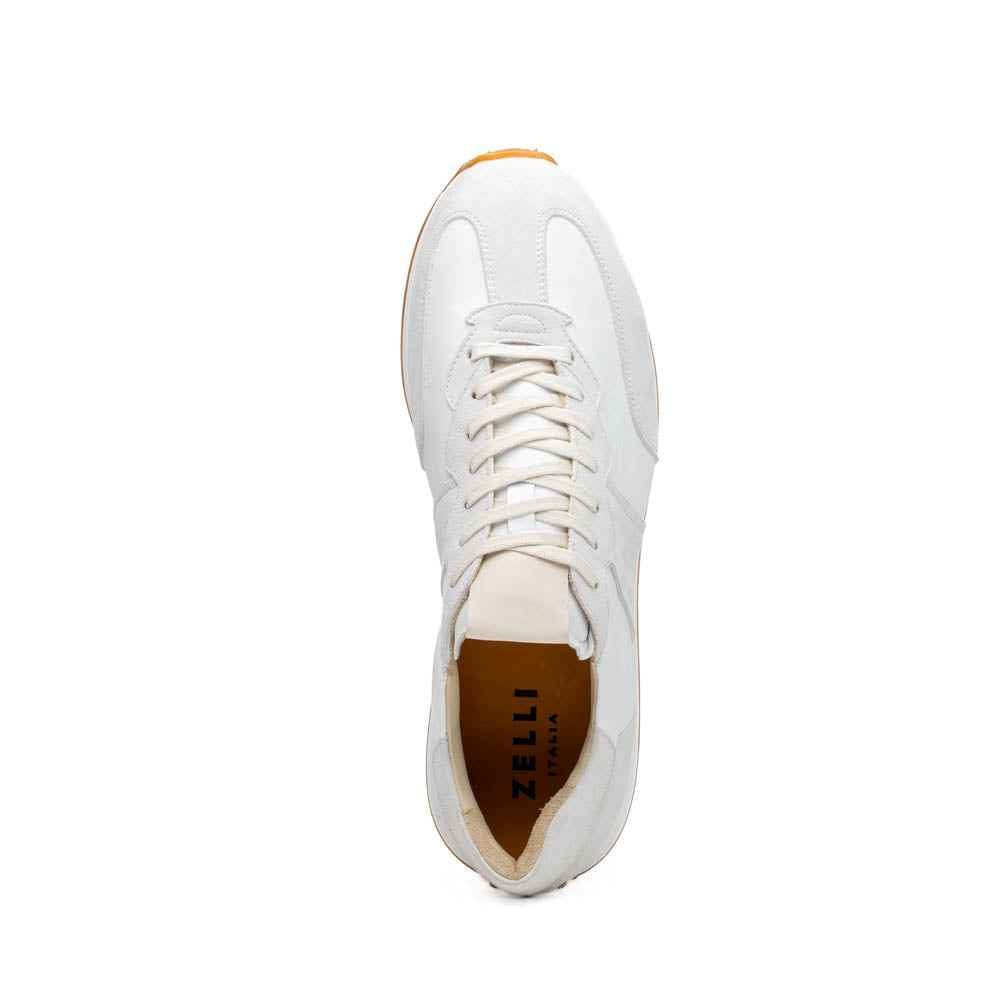 TEEK - 66-265-WHT ROXI Suede & Calfskin Sneaker, White SHOES TEEK ZI