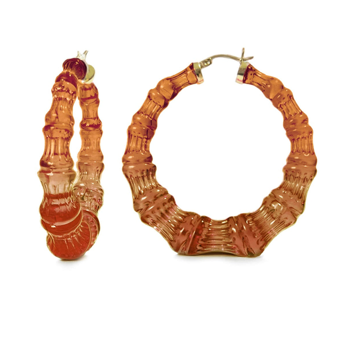 TEEK - Rum & Coke Lucite Bamboo Hoop Earrings JEWELRY TEEK GNH