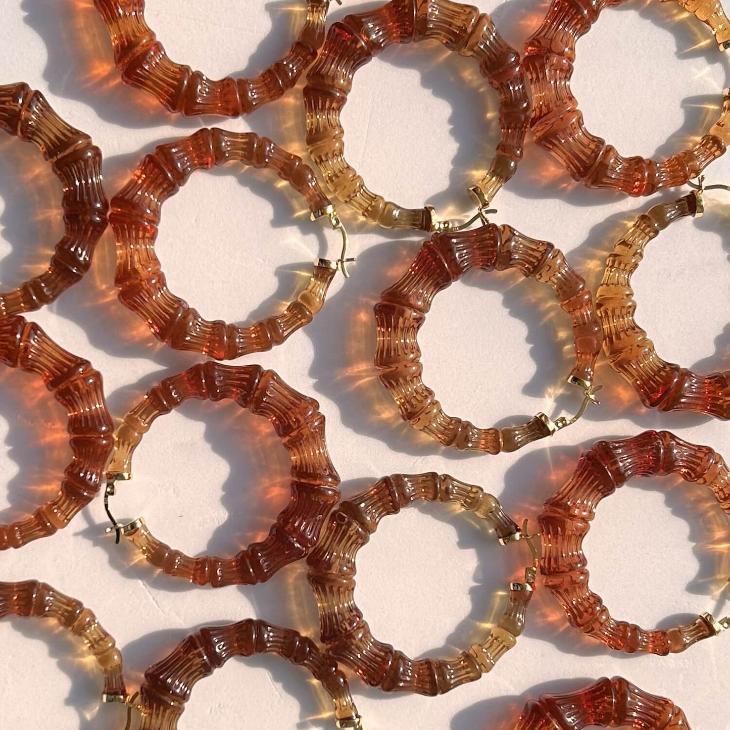 TEEK - Rum & Coke Lucite Bamboo Hoop Earrings JEWELRY TEEK GNH