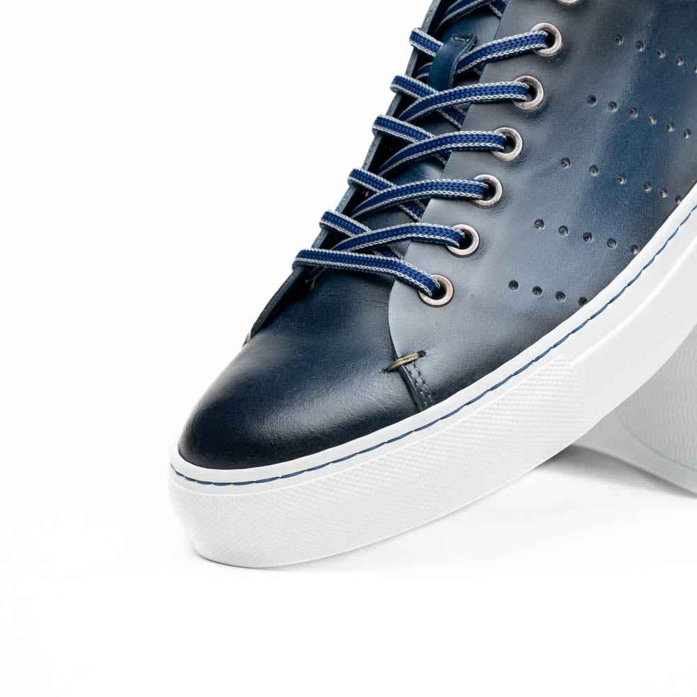 TEEK - 65-201-NVY RUSSO Burnished Italian Calfskin - Navy SHOES TEEK ZI