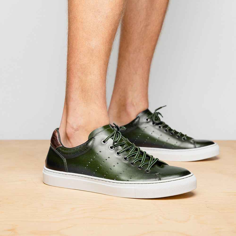 TEEK - 65-201-OLV RUSSO Burnished Italian Calfskin - Olive SHOES TEEK ZI