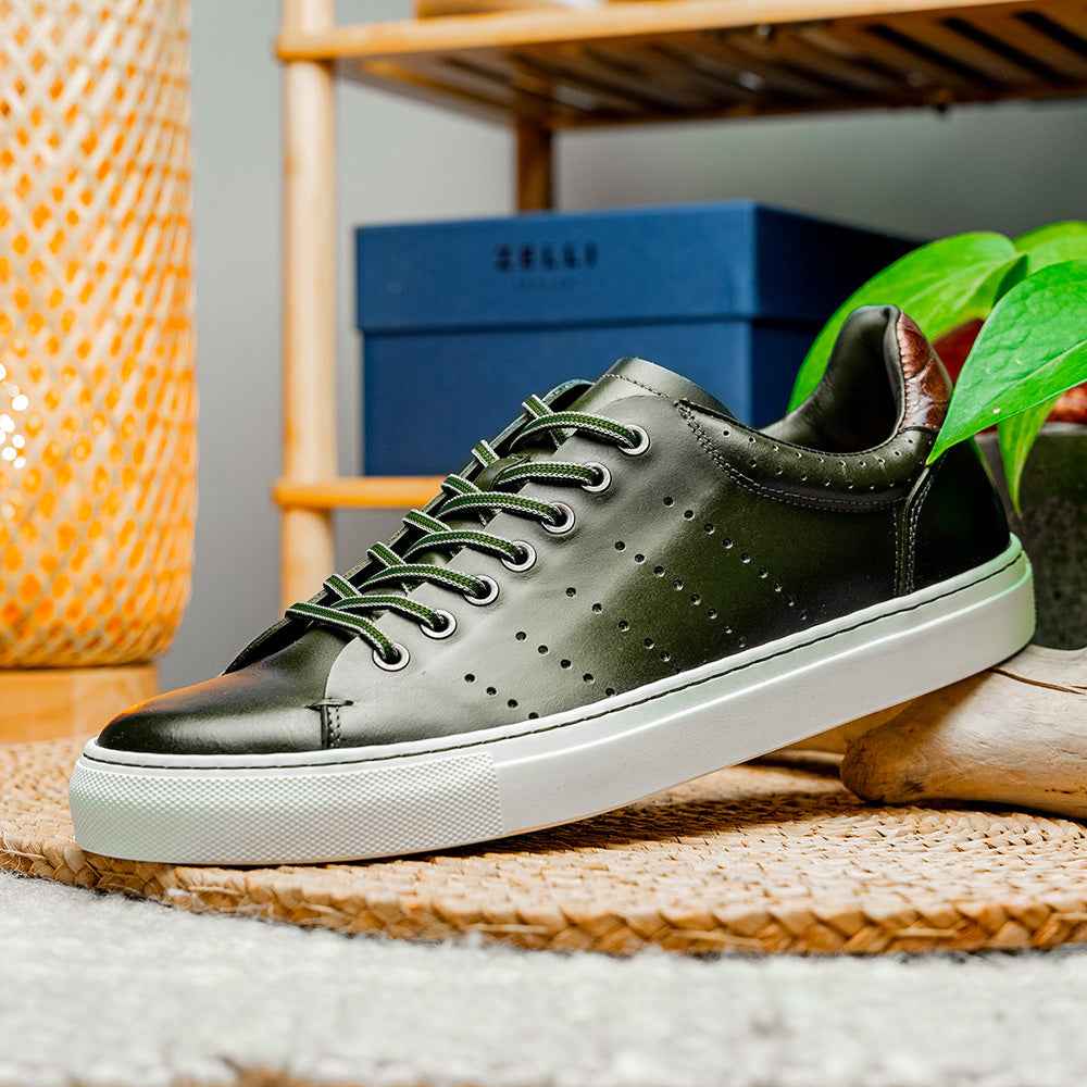 TEEK - 65-201-OLV RUSSO Burnished Italian Calfskin - Olive SHOES TEEK ZI