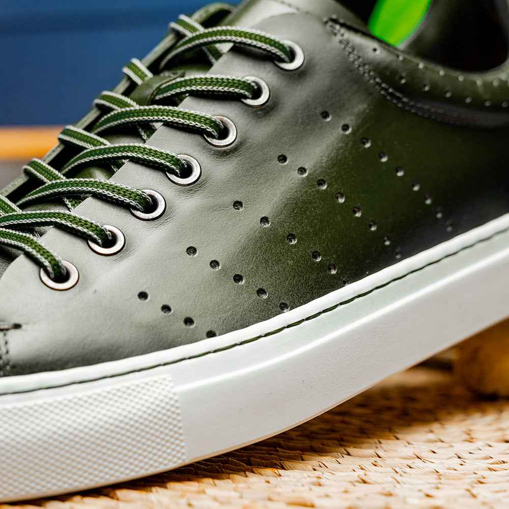 TEEK - 65-201-OLV RUSSO Burnished Italian Calfskin - Olive SHOES TEEK ZI