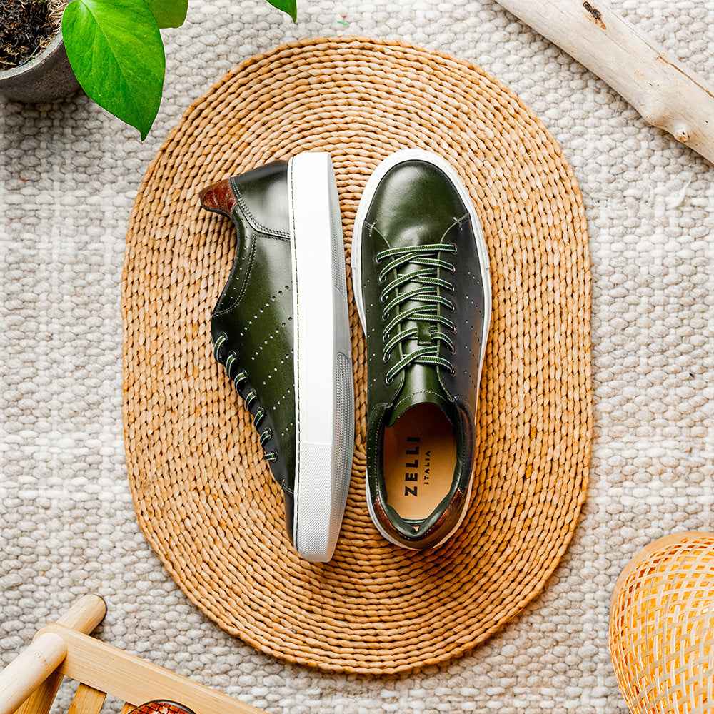 TEEK - 65-201-OLV RUSSO Burnished Italian Calfskin - Olive SHOES TEEK ZI