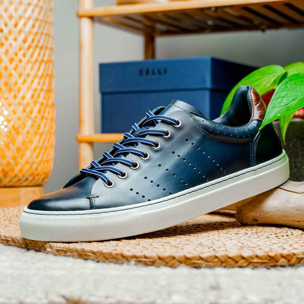 TEEK - 65-201-NVY RUSSO Burnished Italian Calfskin - Navy SHOES TEEK ZI