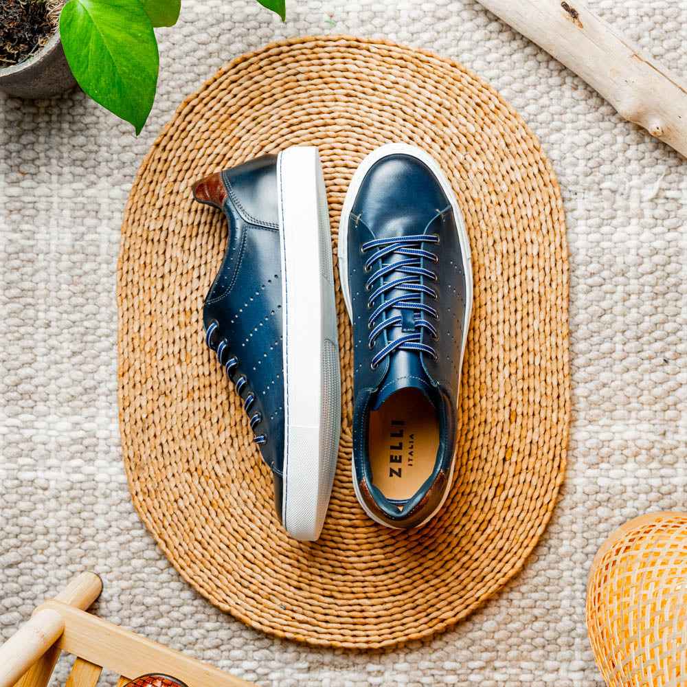 TEEK - 65-201-NVY RUSSO Burnished Italian Calfskin - Navy SHOES TEEK ZI