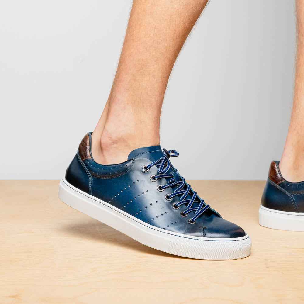 TEEK - 65-201-NVY RUSSO Burnished Italian Calfskin - Navy SHOES TEEK ZI