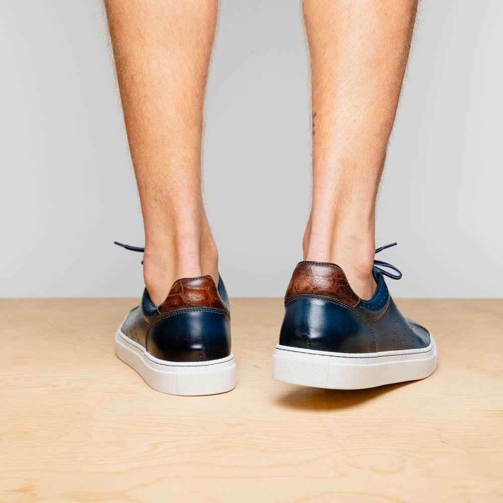 TEEK - 65-201-NVY RUSSO Burnished Italian Calfskin - Navy SHOES TEEK ZI