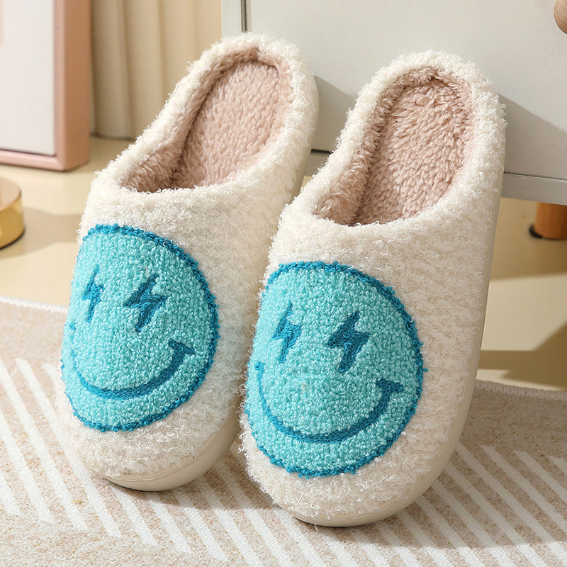 TEEK - Smiley Face Cotton Slippers SHOES TEEK K Clear Blue 6.5-7