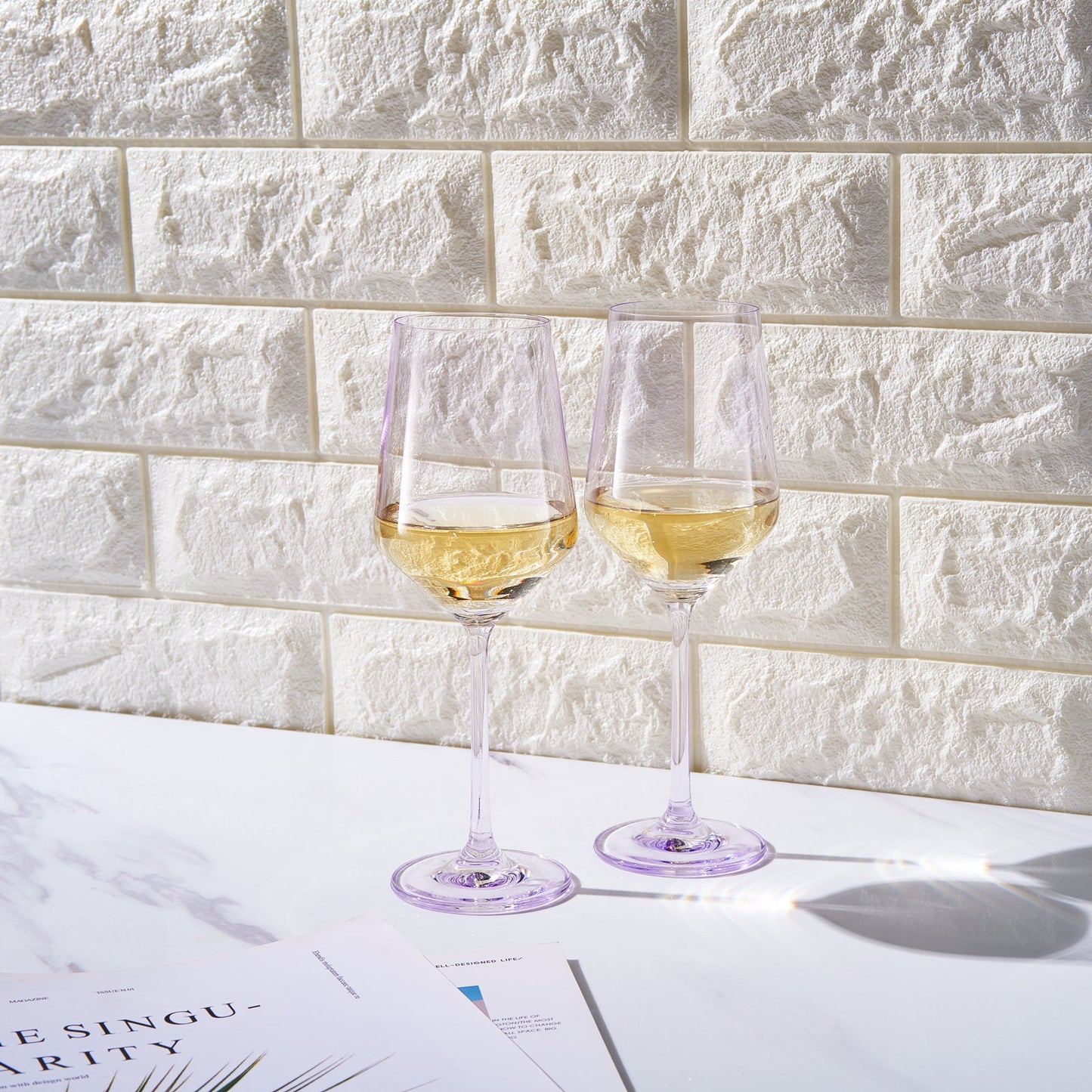 TEEK - Monet Stemmed Wine Glassware Purple Set HOME DECOR TEEK KS