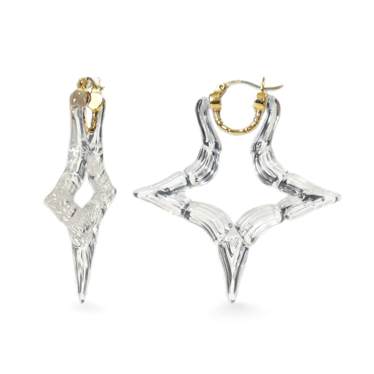 TEEK - Star Bamboo Lucite Hoop Earrings JEWELRY TEEK GNH