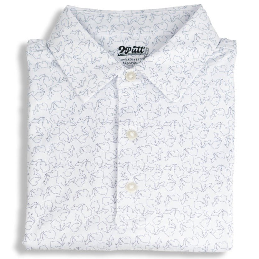 TEEK - State of Michigan Mens Polo TOPS TEEK 2P S