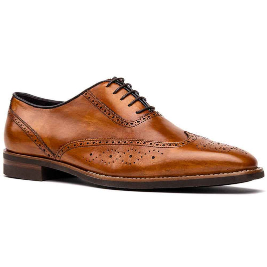 TEEK - 25-562-CML STEPHANO Wingtip Oxford Camel SHOES TEEK ZI Camel 8.5 M