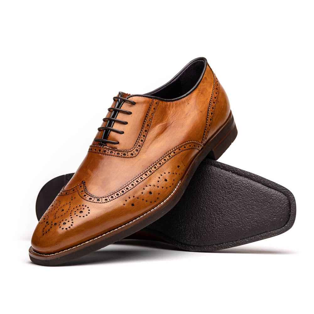 TEEK - 25-562-CML STEPHANO Wingtip Oxford Camel SHOES TEEK ZI