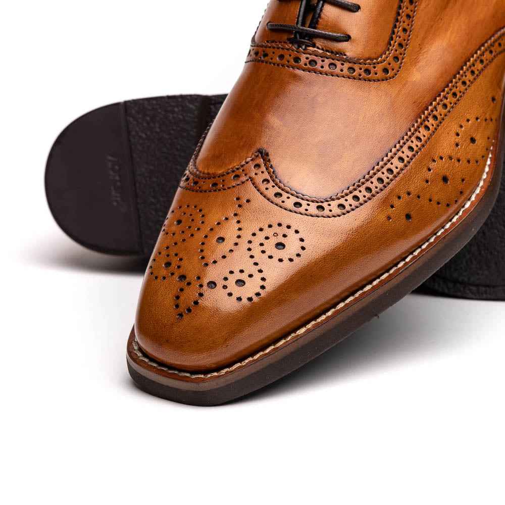 TEEK - 25-562-CML STEPHANO Wingtip Oxford Camel SHOES TEEK ZI