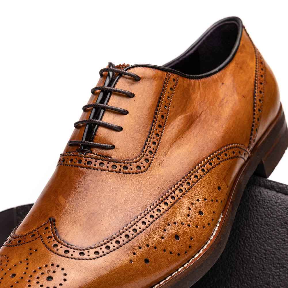 TEEK - 25-562-CML STEPHANO Wingtip Oxford Camel SHOES TEEK ZI