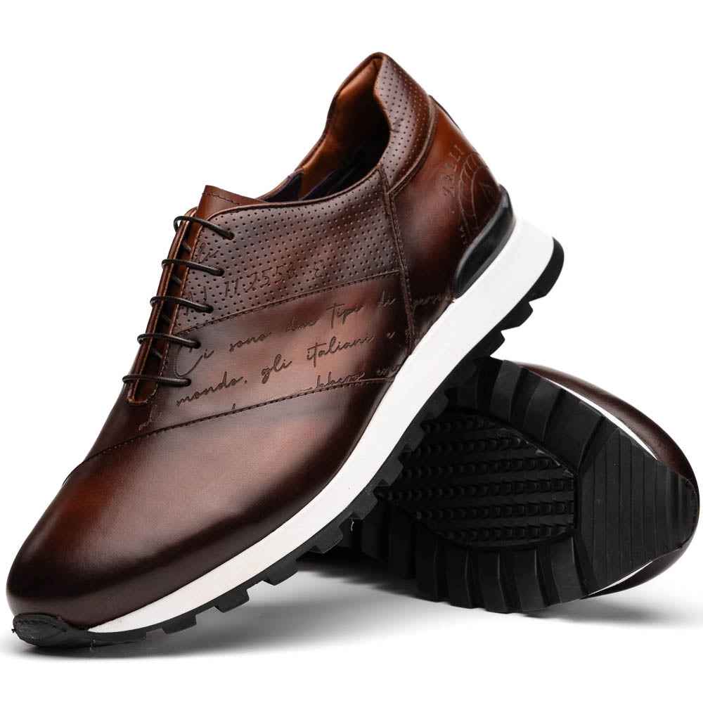 TEEK - 65-395-BRN TESTO Italian Calfskin Sneaker Brown SHOES TEEK ZI