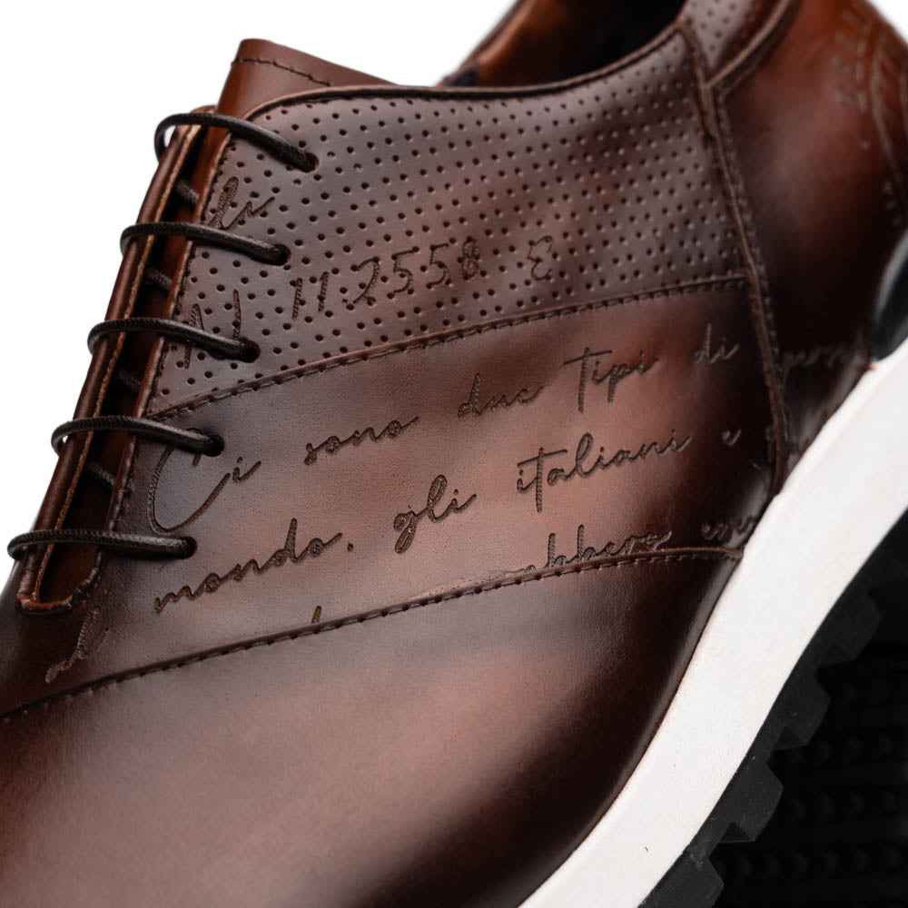 TEEK - 65-395-BRN TESTO Italian Calfskin Sneaker Brown SHOES TEEK ZI