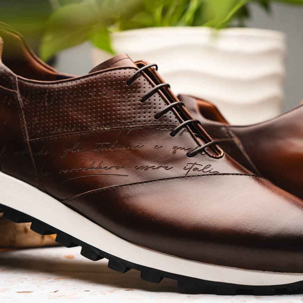 TEEK - 65-395-BRN TESTO Italian Calfskin Sneaker Brown SHOES TEEK ZI