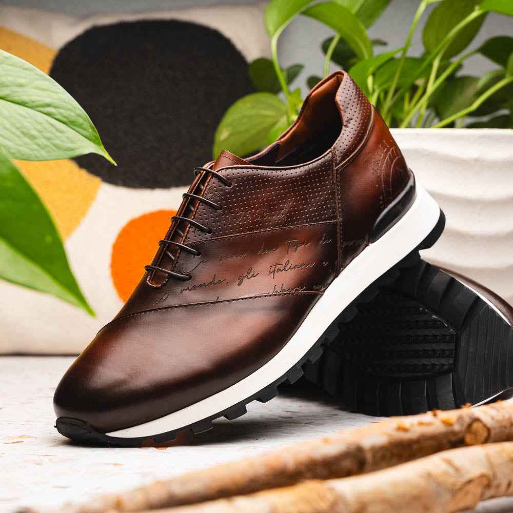 TEEK - 65-395-BRN TESTO Italian Calfskin Sneaker Brown SHOES TEEK ZI