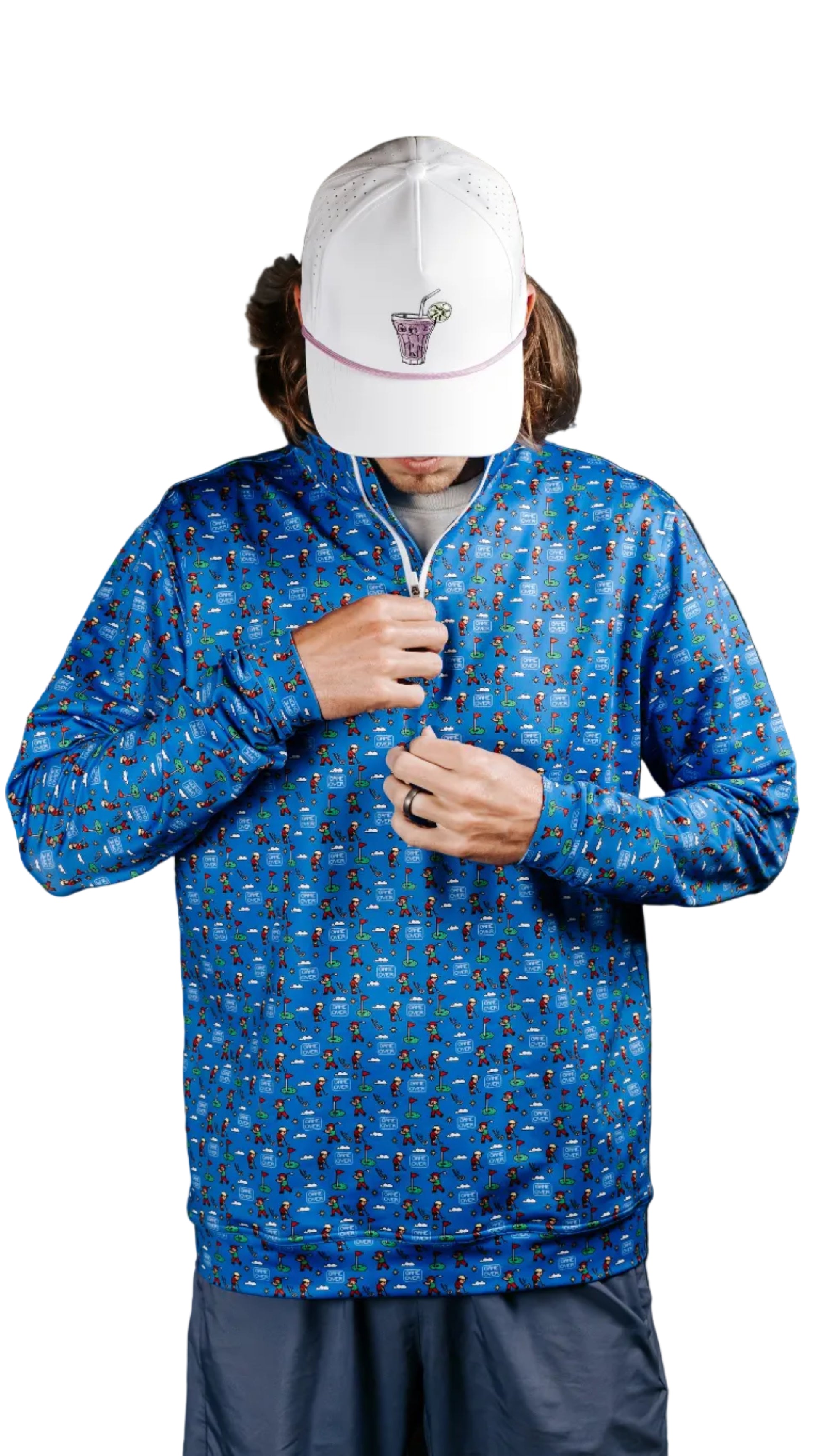 TEEK - Game Over 8 Bit Quarter Zip JACKET TEEK SIG