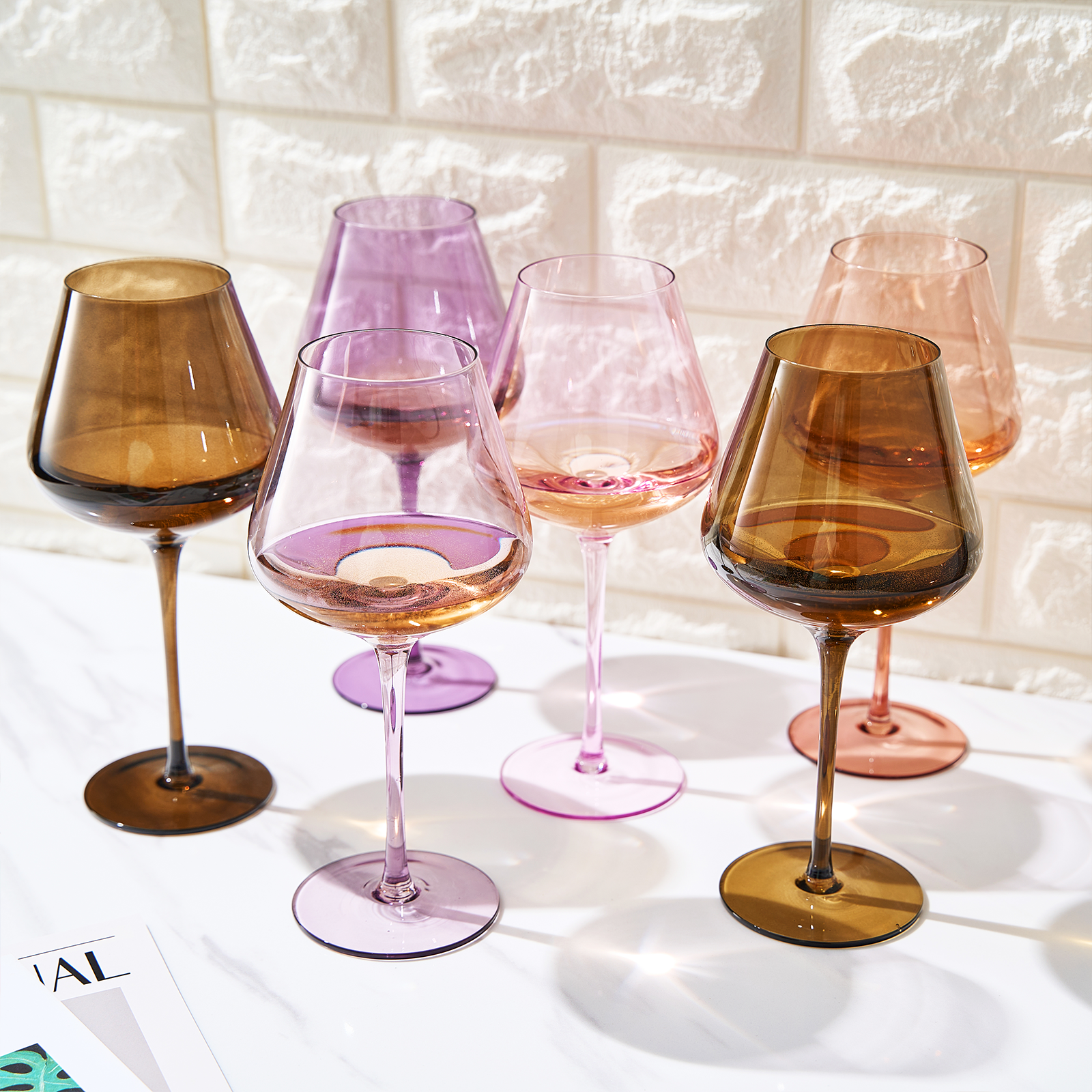 TEEK - Stagioni Stemmed Wine Glassware Set | Fall Leaves HOME DECOR TEEK KS