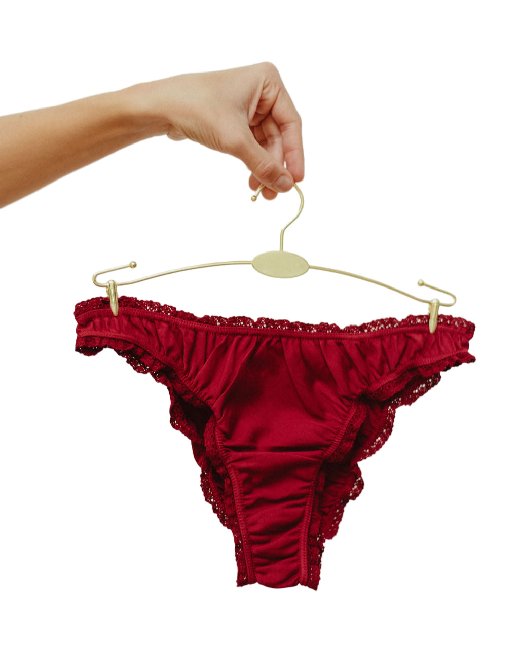 TEEK - Burgundy Frilly Panties UNDERWEAR TEEK PNM XS