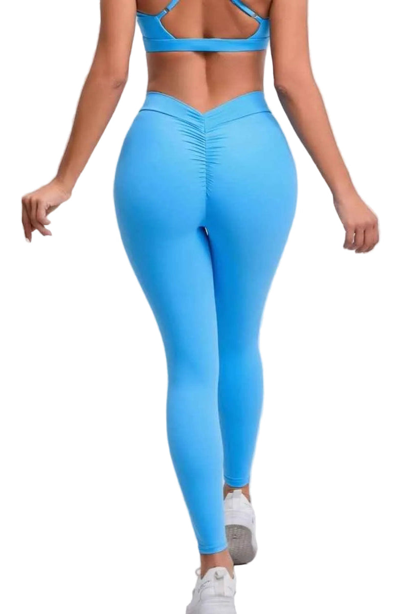 V Back Leggings Activewear Rockstar Peach