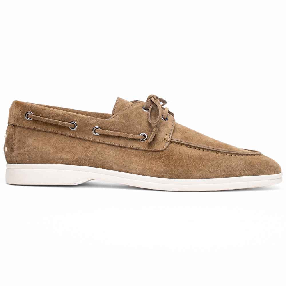 TREK - 16-675-TPE VENICE Italian Sueded Goatskin Boat Shoes, Taupe SHOES TEEK ZI