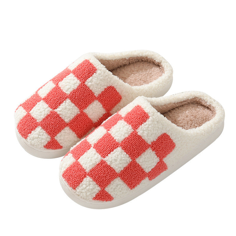TEEK - Colorful Plaid Pattern Wool Slippers SHOES TEEK K Red 7