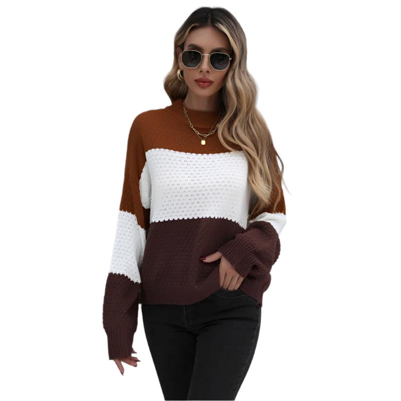 TEEK - Long Sleeve Knitted Pullover Loose Sweater SWEATER TEEK K Brown S 