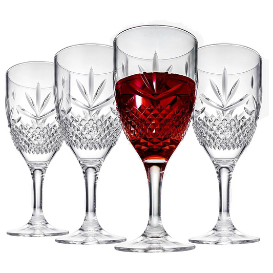 TEEK - Onix Acrylic Crystal Stemmed Wine Glassware Set of 4 HOME DECOR TEEK KS