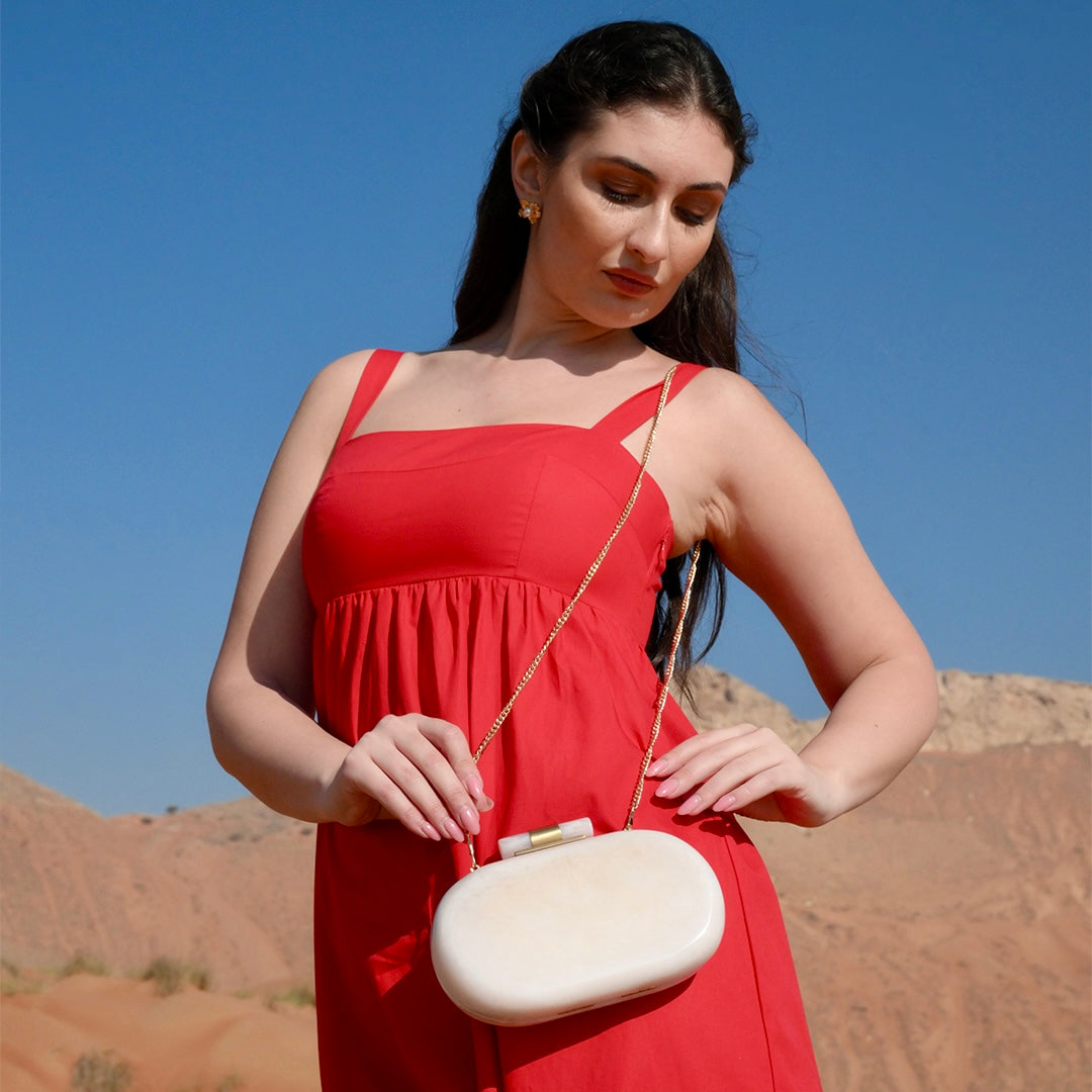 TEEK - Pearl Ethereal Capsule Clutch BAG TEEK AL