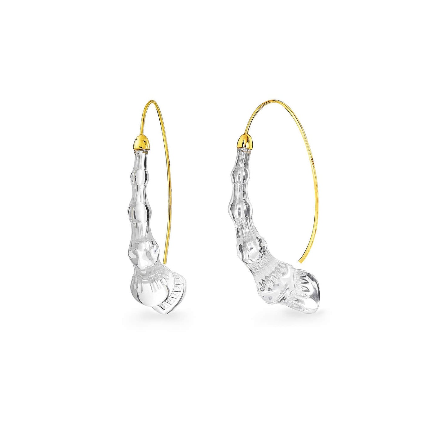 TEEK - Wishbone Bamboo Lucite Earrings JEWELRY TEEK GNH