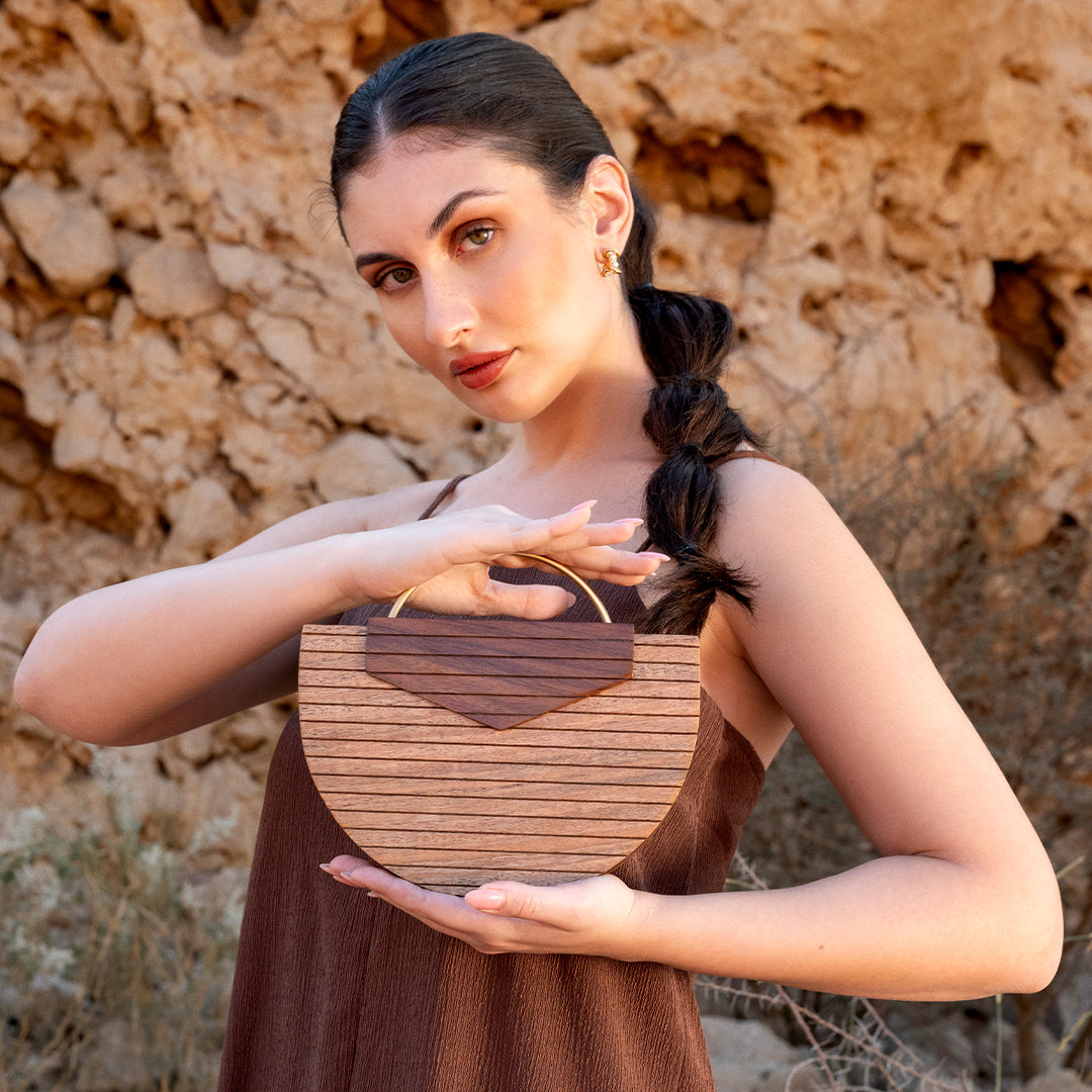 TEEK - Wooden Arc Clutch BAG TEEK AL