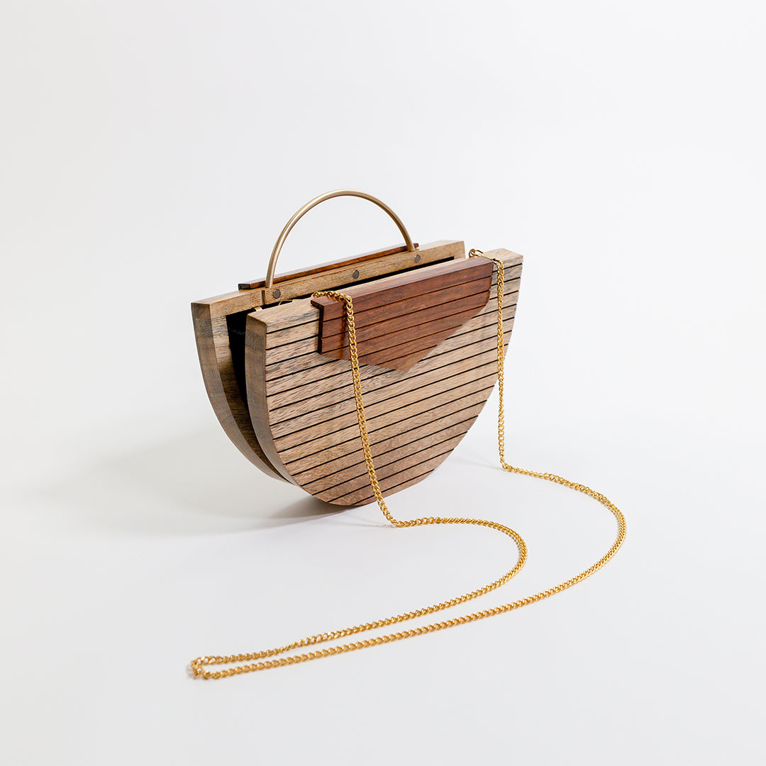 TEEK - Wooden Arc Clutch BAG TEEK AL