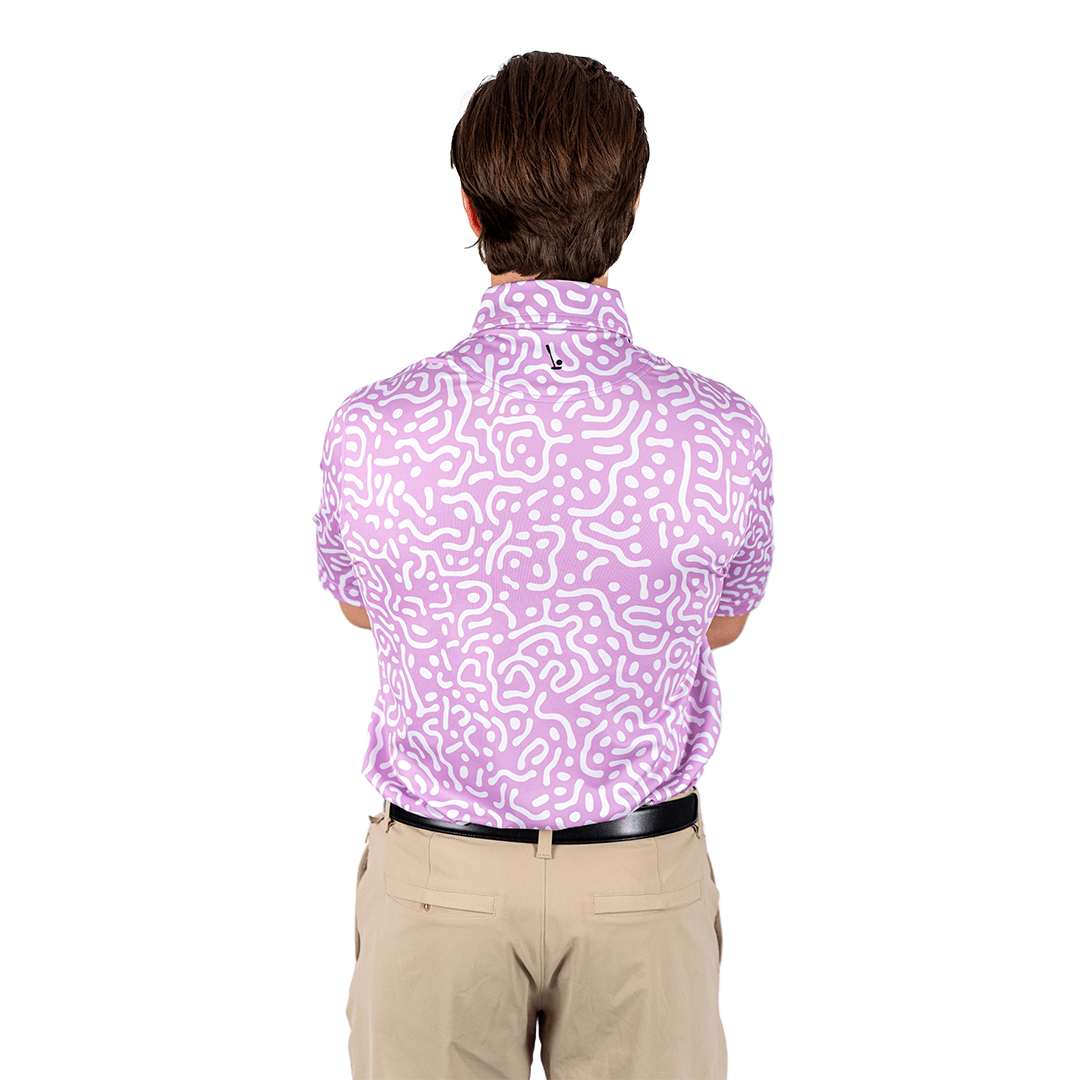 TEEK - Wrong Fairway Mens Polo | Lavender TOPS TEEK 2P