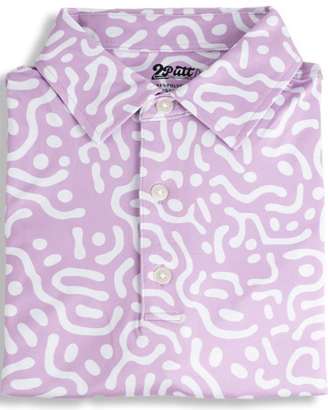 TEEK - Wrong Fairway Mens Polo | Lavender TOPS TEEK 2P S