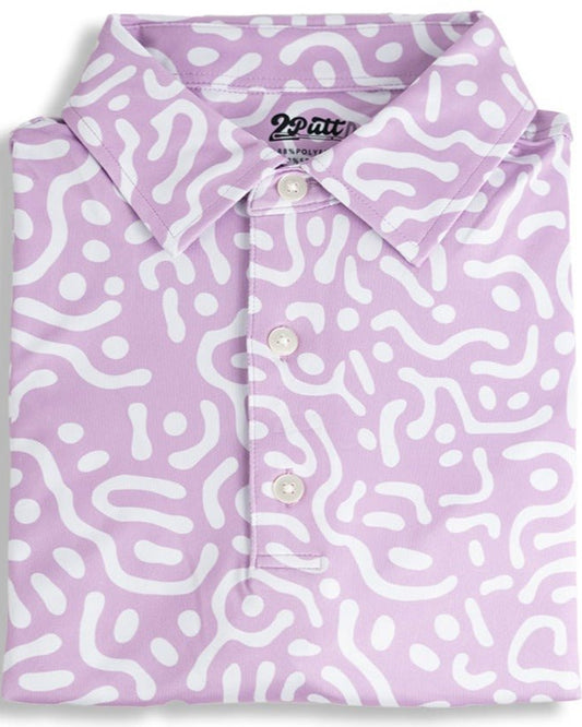 TEEK - Wrong Fairway Mens Polo | Lavender TOPS TEEK 2P S