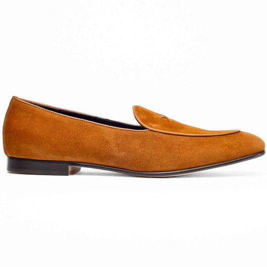 TEEK - 16-681-CGN X Italian Sueded Goatskin Loafer, Cognac SHOES TEEK ZI