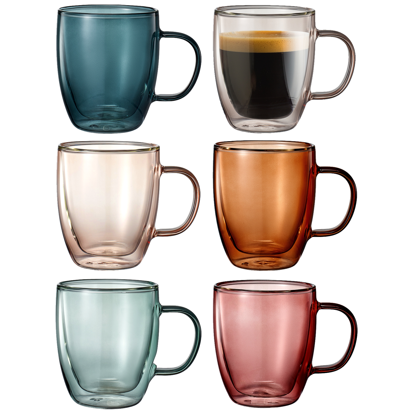 TEEK - Tonal Double Wall Mug Glassware Set HOME DECOR TEEK KS